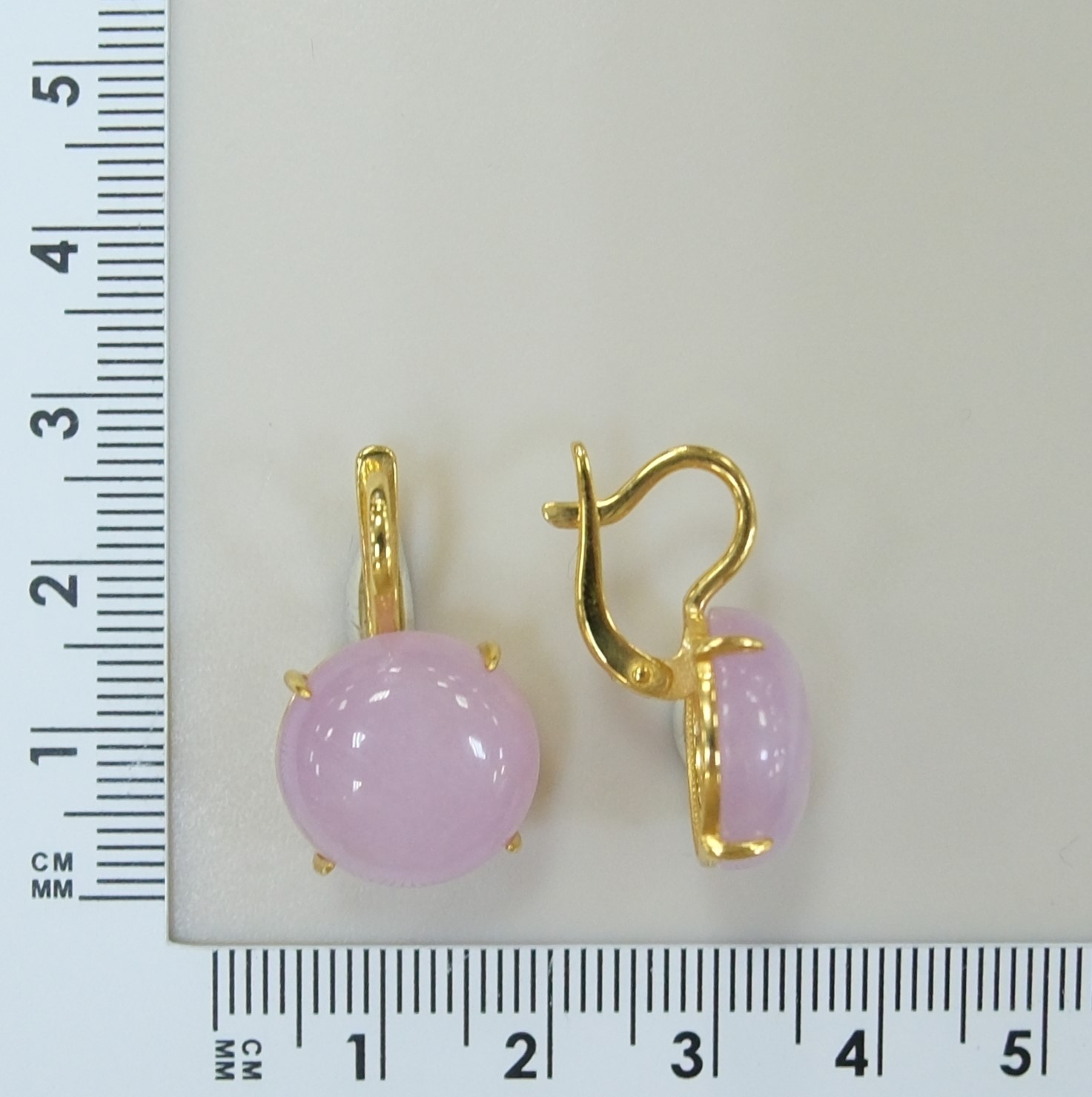 Серебряные серьги с кунцитами